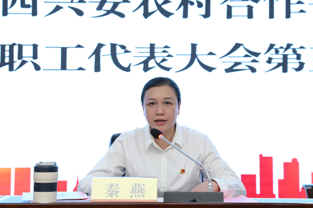 兴安农合行党委书记、董事长秦燕作讲话