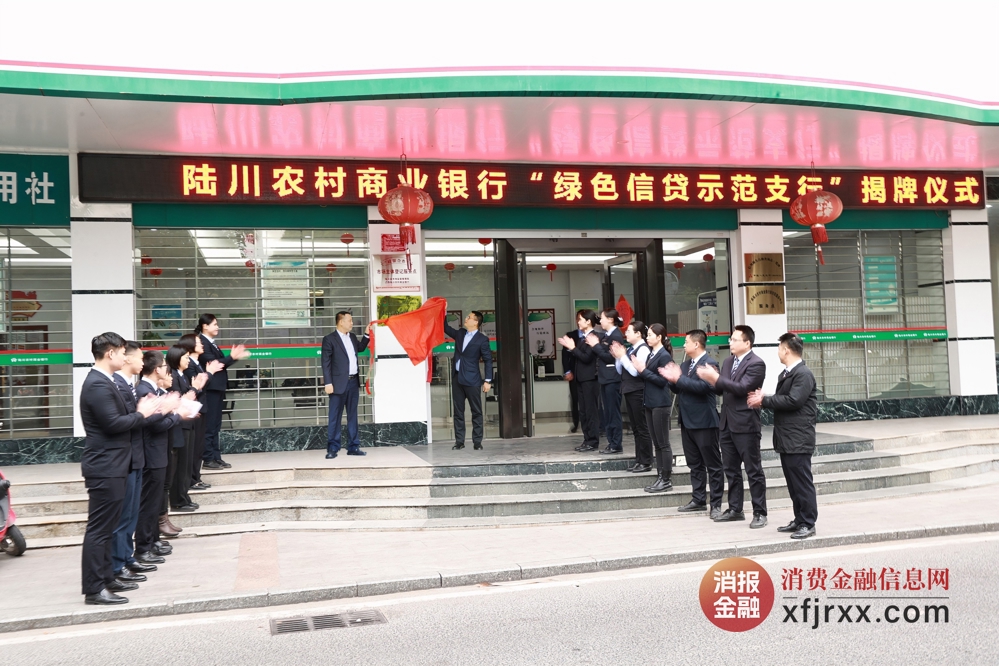 图为此次揭牌仪式现场 陆川农商银行供图